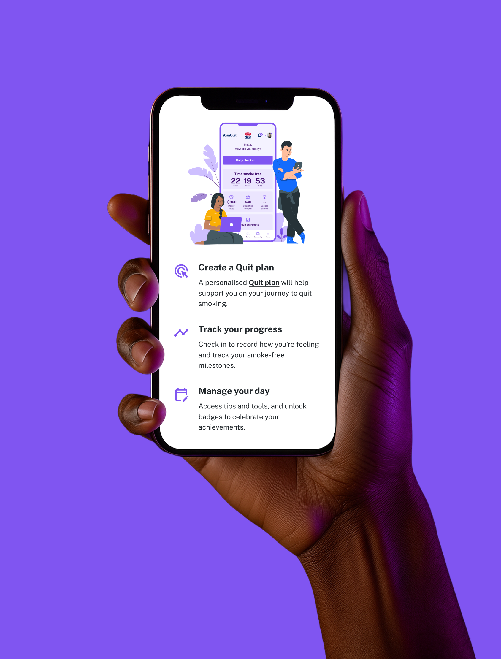 App features screen